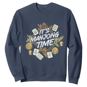 It's Mahjong Time Gambling Chinese Game Sweatshirt TS09 Navy Print Your Wear