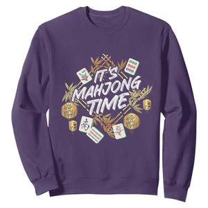 It's Mahjong Time Gambling Chinese Game Sweatshirt TS09 Purple Print Your Wear