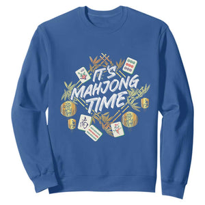 It's Mahjong Time Gambling Chinese Game Sweatshirt TS09 Royal Blue Print Your Wear