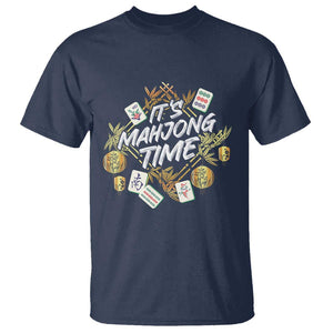 It's Mahjong Time Gambling Chinese Game T Shirt TS09 Navy Print Your Wear