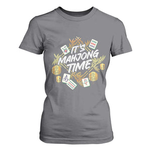 It's Mahjong Time Gambling Chinese Game T Shirt For Women TS09 Charcoal Print Your Wear