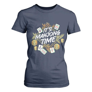 It's Mahjong Time Gambling Chinese Game T Shirt For Women TS09 Navy Print Your Wear