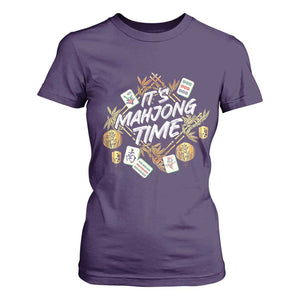 It's Mahjong Time Gambling Chinese Game T Shirt For Women TS09 Purple Print Your Wear