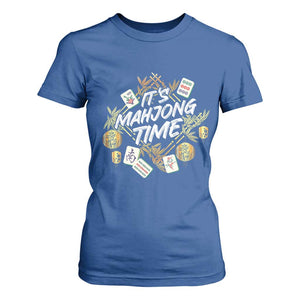 It's Mahjong Time Gambling Chinese Game T Shirt For Women TS09 Royal Blue Print Your Wear