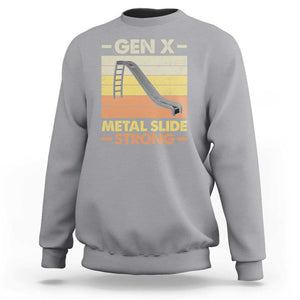 Funny Gen X Sweatshirt Metal Slide Strong Retro TS09 Sport Gray Print Your Wear