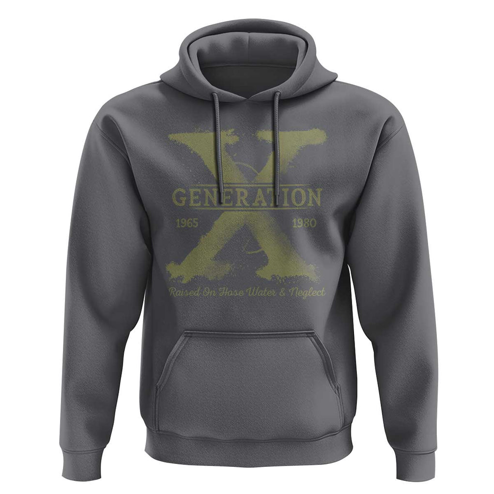 Gen X Hoodie Raised On Hose Water And Neglect TS09 Charcoal Print Your Wear