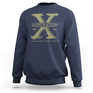 Gen X Sweatshirt Raised On Hose Water And Neglect TS09 Navy Print Your Wear