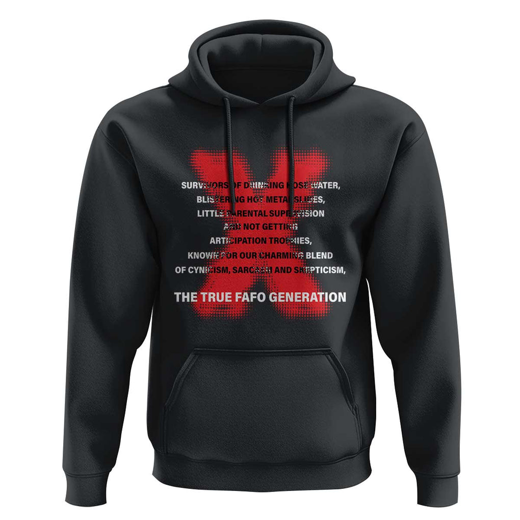 Gen X Hoodie The True Fafo Generation TS09 Black Print Your Wear