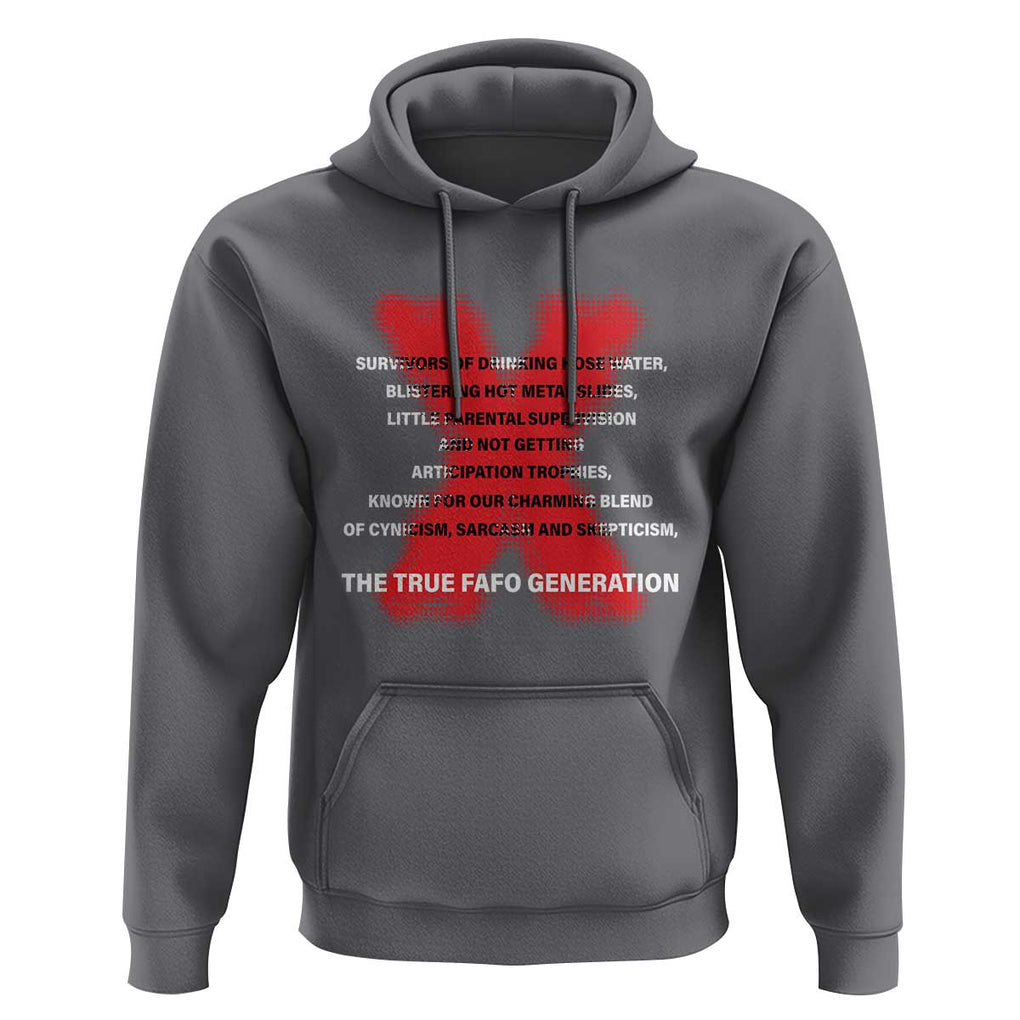 Gen X Hoodie The True Fafo Generation TS09 Charcoal Print Your Wear