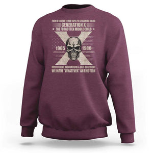 Gen X The Forgotten Middle Child Sweatshirt TS09 Maroon Print Your Wear