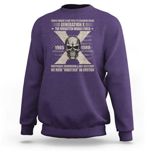 Gen X The Forgotten Middle Child Sweatshirt TS09 Purple Print Your Wear