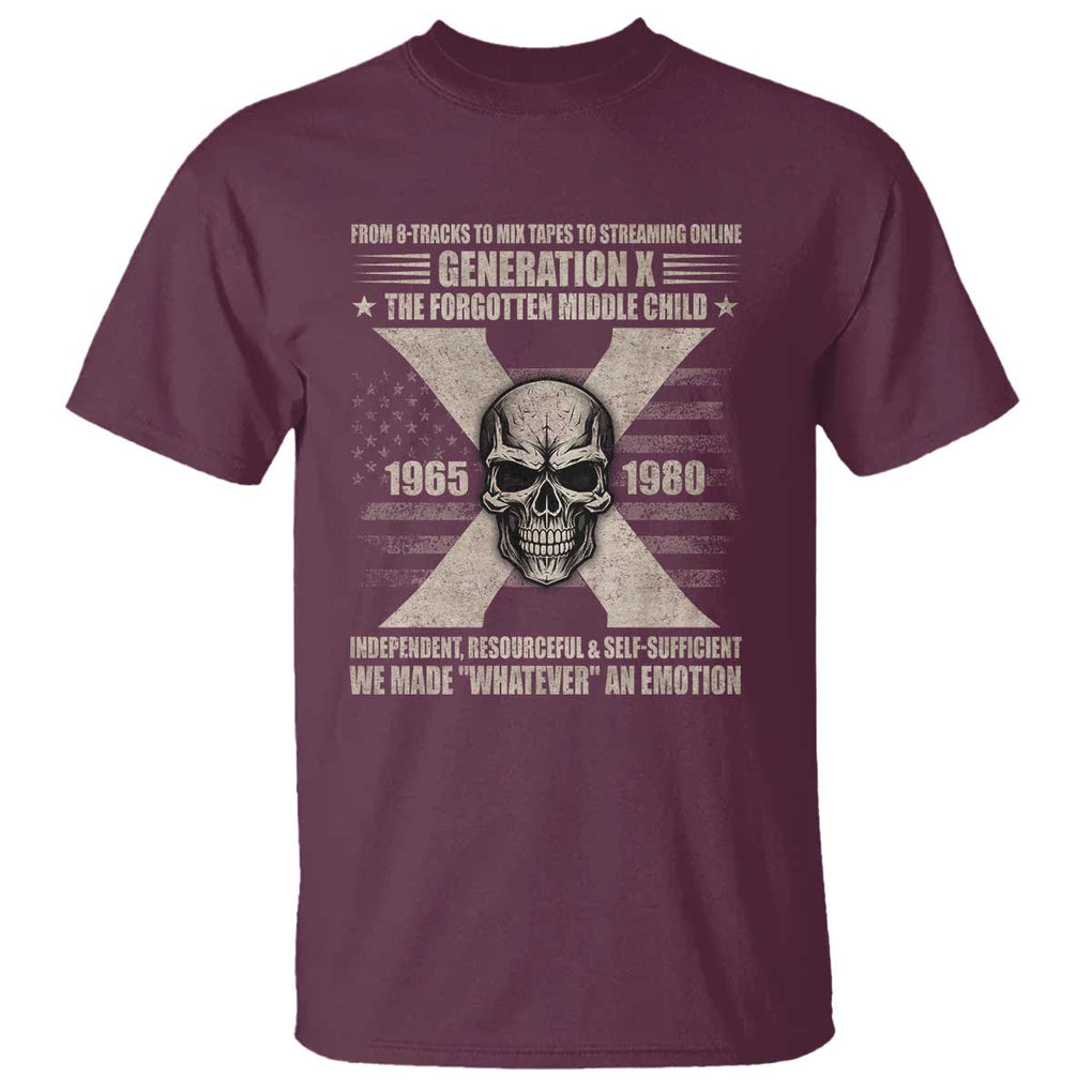 Gen X The Forgotten Middle Child T Shirt TS09 Maroon Print Your Wear