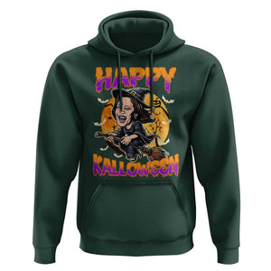 Funny Kamala Halloween Hoodie Happy Kalloween Harris Witch TS09 Dark Forest Green Print Your Wear