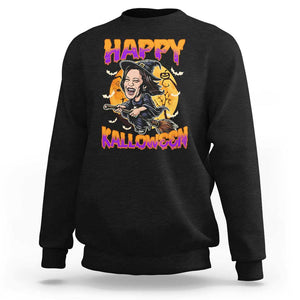 Funny Kamala Halloween Sweatshirt Happy Kalloween Harris Witch TS09 Black Print Your Wear