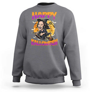 Funny Kamala Halloween Sweatshirt Happy Kalloween Harris Witch TS09 Charcoal Print Your Wear