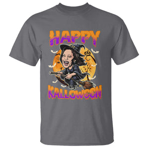 Funny Kamala Halloween T Shirt Happy Kalloween Harris Witch TS09 Charcoal Print Your Wear