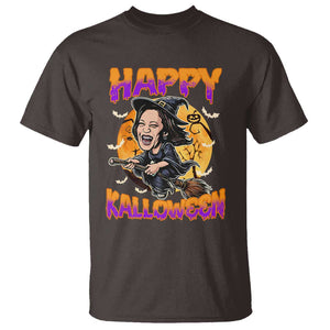 Funny Kamala Halloween T Shirt Happy Kalloween Harris Witch TS09 Dark Chocolate Print Your Wear