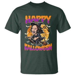 Funny Kamala Halloween T Shirt Happy Kalloween Harris Witch TS09 Dark Forest Green Print Your Wear