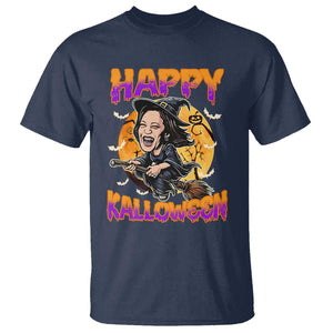 Funny Kamala Halloween T Shirt Happy Kalloween Harris Witch TS09 Navy Print Your Wear