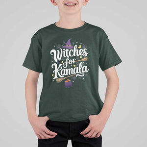 Witches For Kamala T Shirt For Kid Harris US President 2024 Halloween TS09 Dark Forest Green Print Your Wear