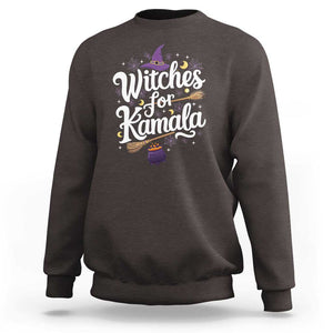 Witches For Kamala Sweatshirt Harris US President 2024 Halloween TS09 Dark Chocolate Print Your Wear