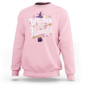 Witches For Kamala Sweatshirt Harris US President 2024 Halloween TS09 Light Pink Print Your Wear