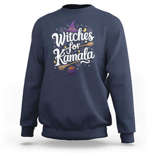 Witches For Kamala Sweatshirt Harris US President 2024 Halloween TS09 Navy Print Your Wear