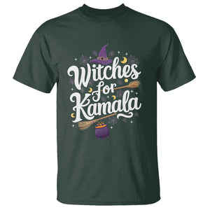 Witches For Kamala T Shirt Harris US President 2024 Halloween TS09 Dark Forest Green Print Your Wear