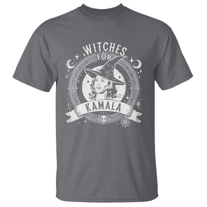 Witches For Kamala T Shirt Harris Madam President 2024 Halloween TS09 Charcoal Print Your Wear