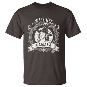 Witches For Kamala T Shirt Harris Madam President 2024 Halloween TS09 Dark Chocolate Print Your Wear