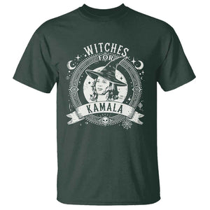 Witches For Kamala T Shirt Harris Madam President 2024 Halloween TS09 Dark Forest Green Print Your Wear