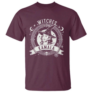 Witches For Kamala T Shirt Harris Madam President 2024 Halloween TS09 Maroon Print Your Wear