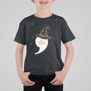 Comma La Harris T Shirt For Kid Kamala Halloween Witch TS09 Black Print Your Wear