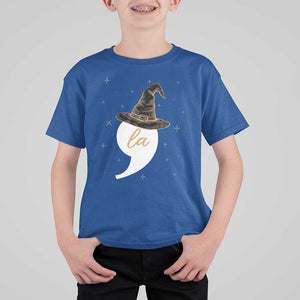 Comma La Harris T Shirt For Kid Kamala Halloween Witch TS09 Royal Blue Print Your Wear