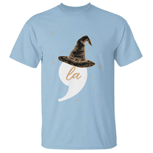 Comma La Harris T Shirt Kamala Halloween Witch TS09 Light Blue Print Your Wear