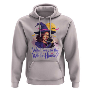 Funny Halloween Witch Kamala Hoodie Witch Way To The White House TS09 Ice Gray Print Your Wear