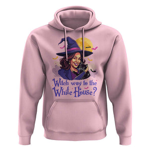 Funny Halloween Witch Kamala Hoodie Witch Way To The White House TS09 Light Pink Print Your Wear