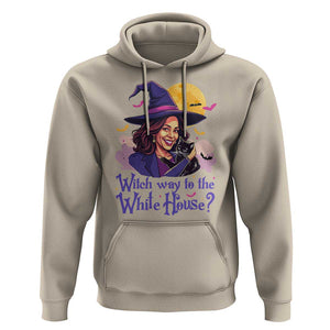 Funny Halloween Witch Kamala Hoodie Witch Way To The White House TS09 Sand Print Your Wear