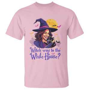 Funny Halloween Witch Kamala T Shirt Witch Way To The White House TS09 Light Pink Print Your Wear