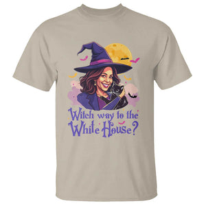 Funny Halloween Witch Kamala T Shirt Witch Way To The White House TS09 Sand Print Your Wear