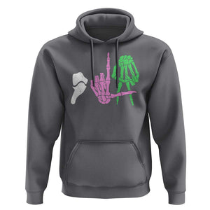 Funny Comma La Harris Hoodie Kamala Halloween Skeleton Hand Sign TS09 Charcoal Print Your Wear