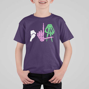 Funny Comma La Harris T Shirt For Kid Kamala Halloween Skeleton Hand Sign TS09 Purple Print Your Wear