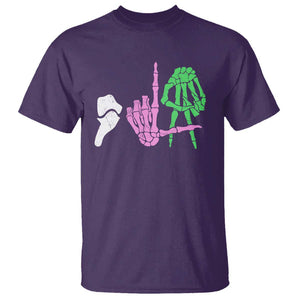 Funny Comma La Harris T Shirt Kamala Halloween Skeleton Hand Sign TS09 Purple Print Your Wear