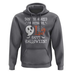 Funny Halloween Harris Hoodie Don't Be Scared I'm Voting For Kamala Comma Cute Ghost TS09 Charcoal Print Your Wear