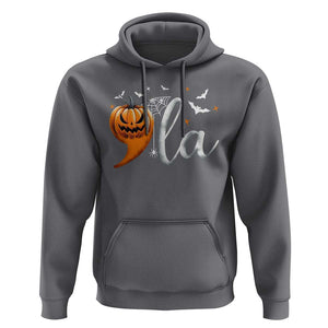 Halloween Comma La Harris Hoodie Kamala Support Pumkin Spooky Season TS09 Charcoal Print Your Wear