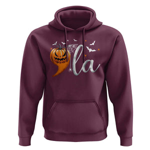 Halloween Comma La Harris Hoodie Kamala Support Pumkin Spooky Season TS09 Maroon Print Your Wear