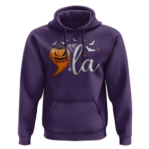 Halloween Comma La Harris Hoodie Kamala Support Pumkin Spooky Season TS09 Purple Print Your Wear