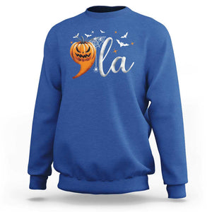 Halloween Comma La Harris Sweatshirt Kamala Support Pumkin Spooky Season TS09 Royal Blue Print Your Wear