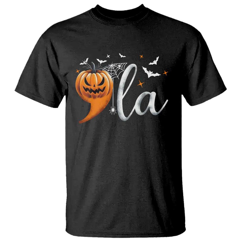 Halloween Comma La Harris T Shirt Kamala Support Pumkin Spooky Season TS09 Black Print Your Wear