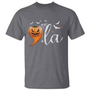 Halloween Comma La Harris T Shirt Kamala Support Pumkin Spooky Season TS09 Charcoal Print Your Wear